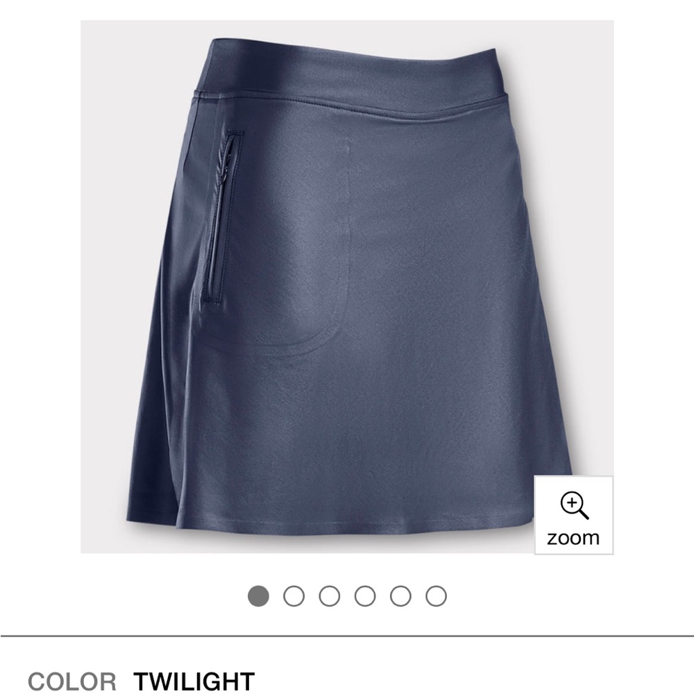 NEW G/Fore Small ‘Effortless Skort’ ~ Twilight Navy Blue Lined Pockets Skirt